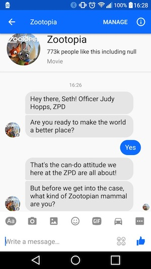 Zootopia Chatbot