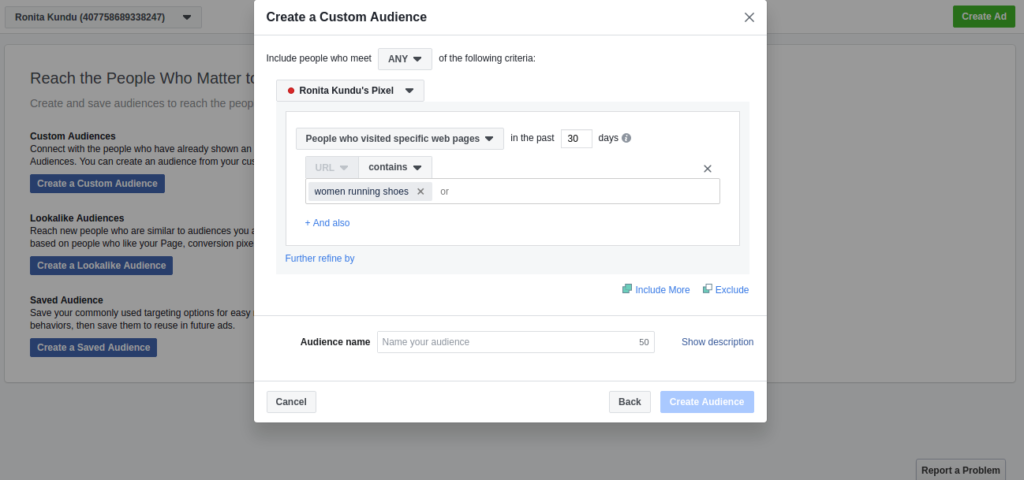How to create custom audience 
