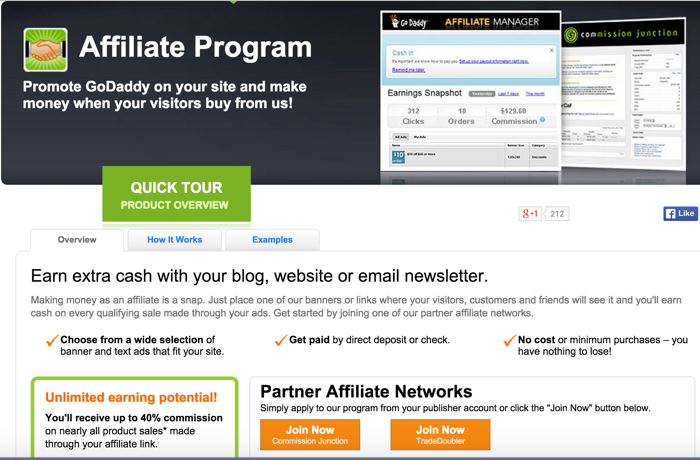 What an affiliate program looks like