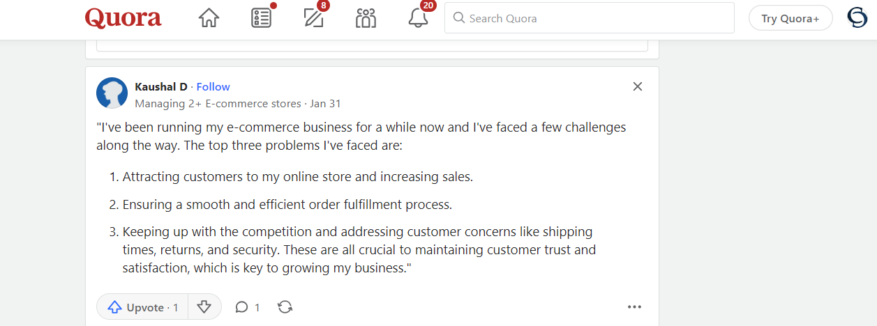 Quora Question - Customer Acquisition